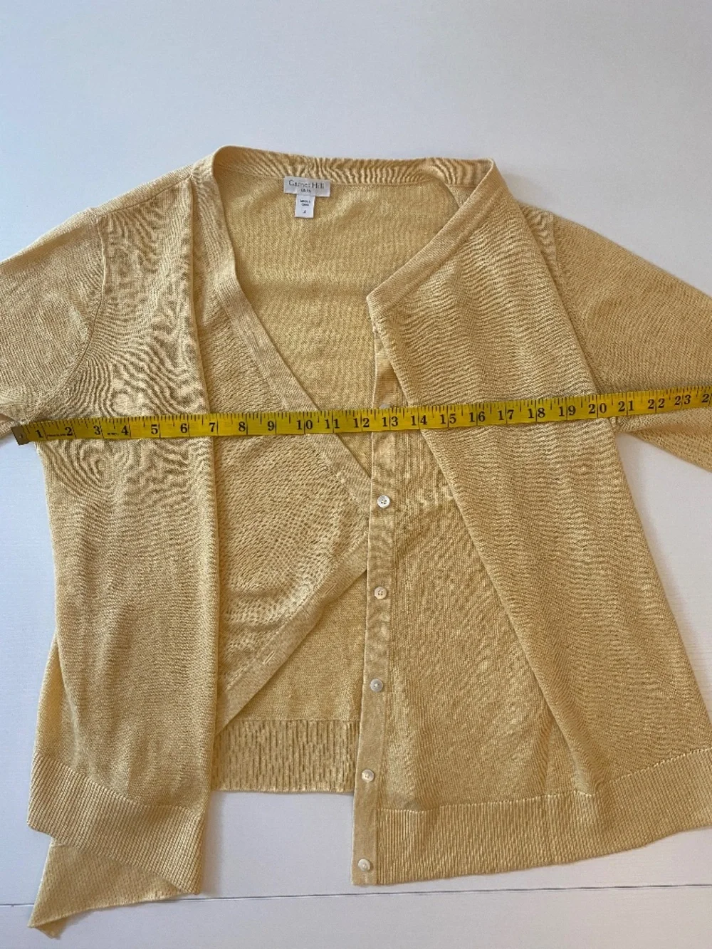 Garnet Hill Easy Linen Drape-Front Cardigan Size Small - Picture 14 of 15